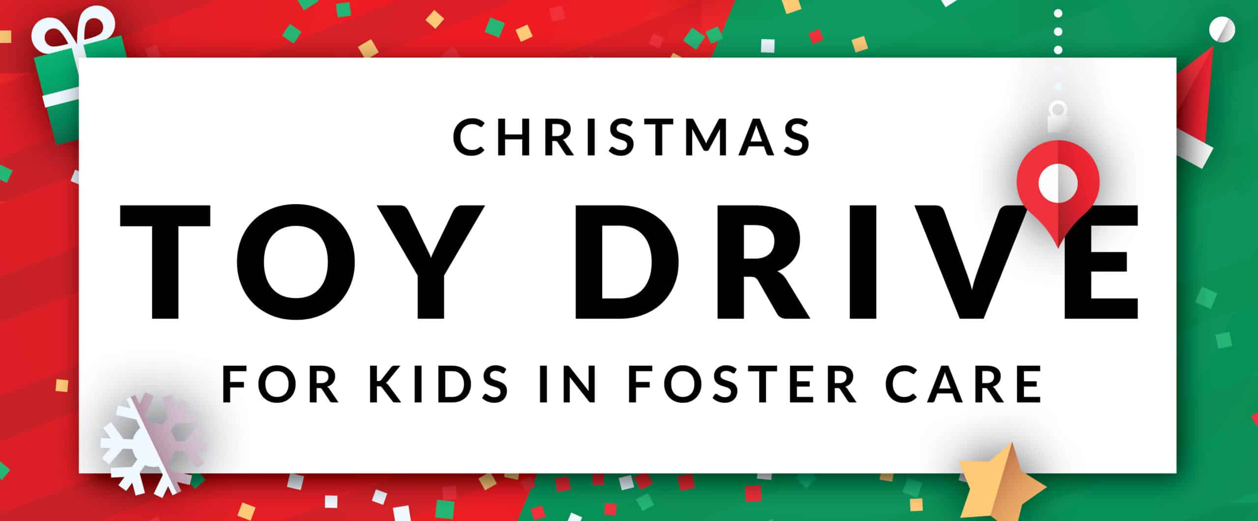 image that says Christmas Toy Drive for Kids in Foster Care