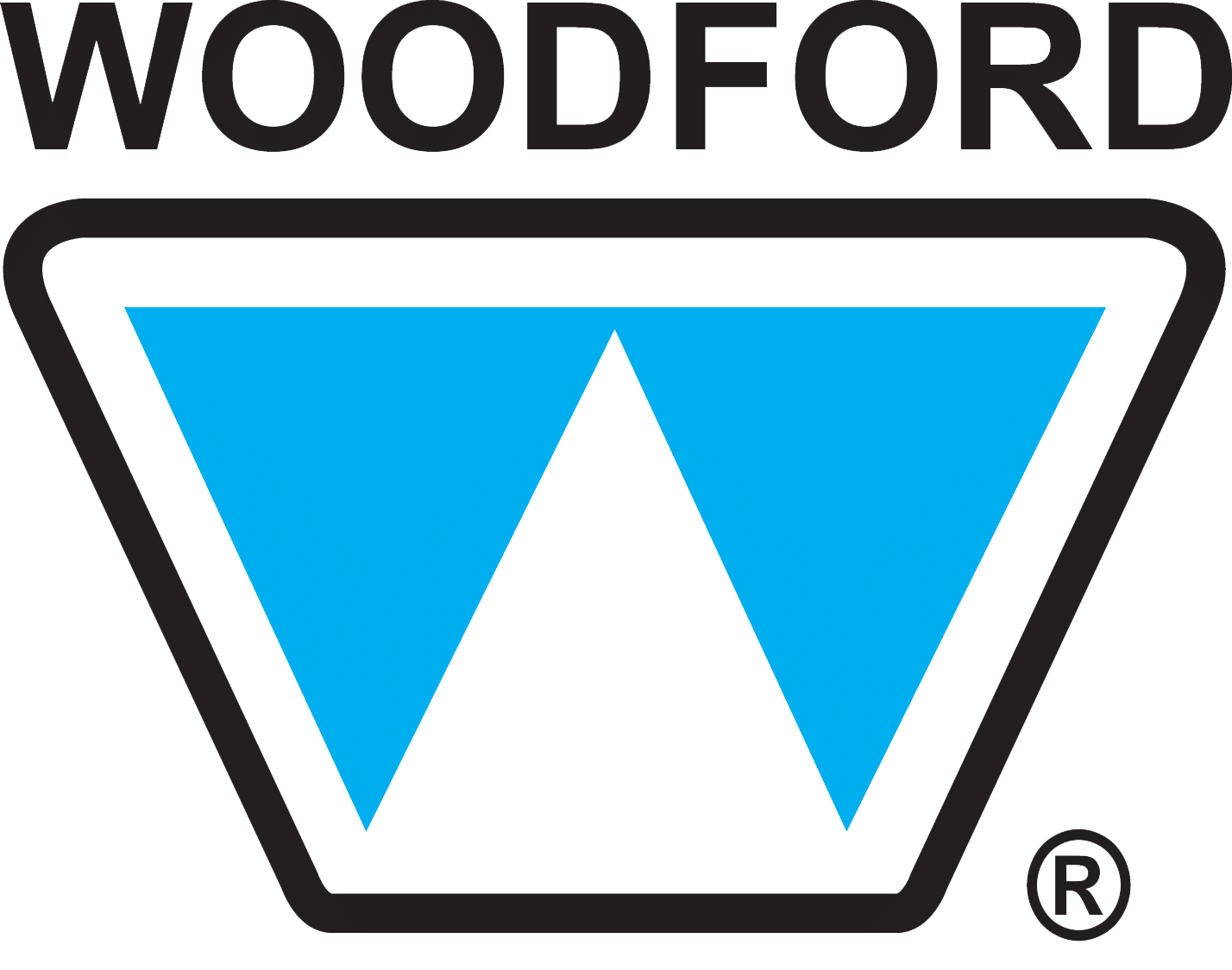 Woodford logo with blue W symbol